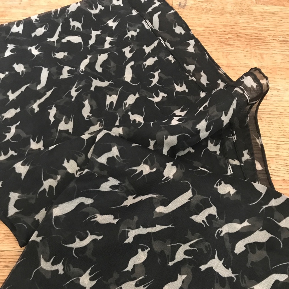 Black And Cream Cat Scarf